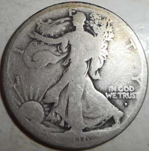 1916-D Walking Liberty Half Dollar, Estate Auction, FREE SHIP - Picture 1 of 2