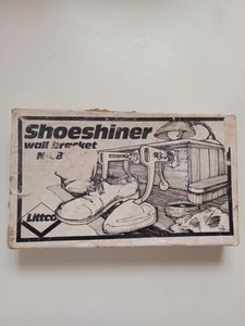 SOPORTE DE MONTAJE EN PARED LITTCO SHOESHINER VINTAGE N.º 80 ALUMINIO CON CAJA ORIGINAL - Imagen 1 de 10