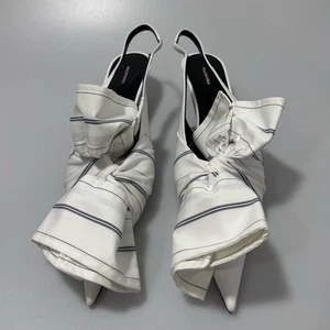 Balenciaga Knife Negligee 40MM Slingback Pumps Weiß Damen EU 39 / US 9 - Bild 1 von 9