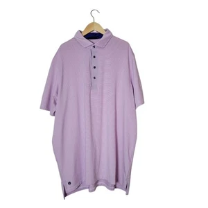 Greyson Golf Saranac Polo XL Pink White Striped Performance Stretch Comfort - Picture 1 of 8