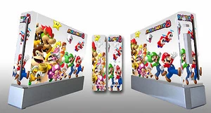 216 Skin Sticker Cover For NintendoWii Console and 2 Remotes  - Picture 1 of 1