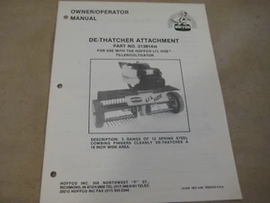 HOFFCO DE-THATCHER ATTACHMENT PART NO. 213914H - Picture 1 of 1