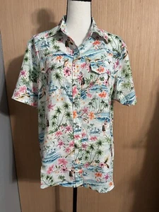 Camisa de niña Sandrine Rose x Free People Hawaiana Pearl Snap Hula, talla pequeña - Imagen 1 de 9