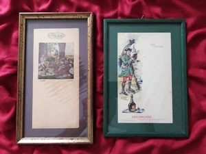 2 MENU' intonsi anni '20 con cornice e vetro da compilare per conviti casalinghi - Foto 1 di 5