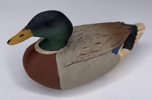 Mallard Drake Duck Figurine American Wild Fowl Series 1990 Signed Resin Hughes - Picture 1 of 5