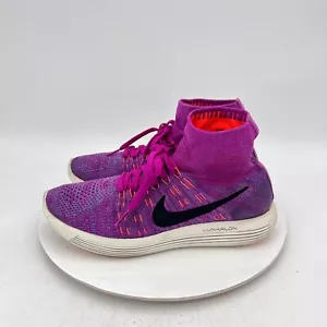 Nike Lunarepic Flyknit High Top Women Size 9 831112-600 Purple Black Shoes - Picture 1 of 11