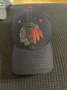 Vintage Chicago Blackhawks Zephyr Flex Mütze Cap bestickt M/L NHL Hockey - Bild 1 von 4