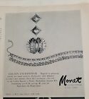 1958 Monet Golden Enchanteur Earrings Pin Bracelet Vintage Jewelry ad