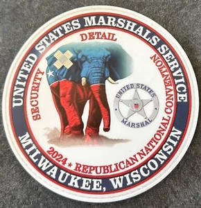 US Marshals Service "RNC" Security Detail BANDAGED EAR +V FC Patch - sehr selten - Bild 1 von 1
