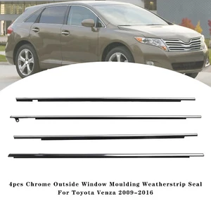 Sello de resistencia para molduras de ventana exterior cromado 4 piezas para Toyota Venza 09-16 T7 - Imagen 1 de 14