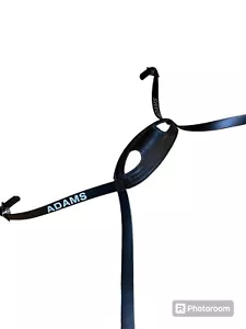 Adams 4 Punkt Football Helm Kinnriemen Vinyl schwarz Druckknopfverschluss verstellbar - Bild 1 von 5