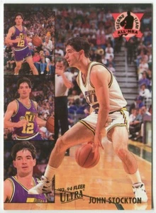 1993-94 Fleer Ultra All-NBA Insert #9 John Stockton Utah Jazz - 2nd Team - Foto 1 di 2