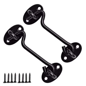 3 Inch-75mm Cabin Hook and Eye Latch Lock Shed Gate Door Catch Silent Holder ... - Picture 1 of 8