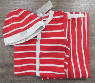 Baby Boy Clothes New Coccoi Newborn 3pc Footed Outfit W/Hat & Blanket - Image 1 of 2