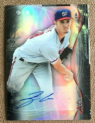 A.J. Cole 2014 Bowman Sterling Prospect Autograph Refractor #BSPAAC /150 Nats RC - Image 1 of 2