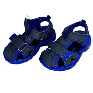 NEW Rugged Bear Fisherman Sandals with Lights Navy Toddler 6 - Picture 1 of 9