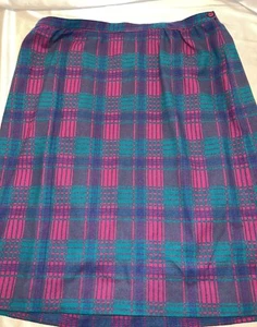 Pendleton gonna a quadri tartan donna 38 lanifici made USA 100% LANA vintage - Foto 1 di 3