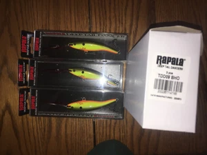RAPALA DEEP TAIL DANCER 09's==3 BLD HOT OLIVE COLORED FISHING LURES - Picture 1 of 1