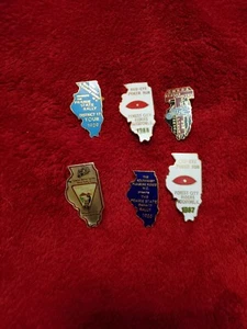 Vintage 1986 Illinois Poker Run 1987 Motorrad Pins 1988 Harley Davidson  - Bild 1 von 1