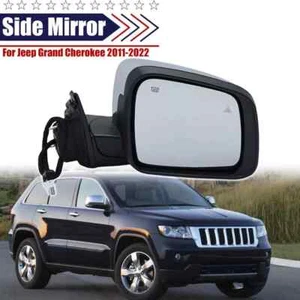 Power Mirror Blind Spot Heated Chrome For Jeep Grand Cherokee 11-22 Right Side - Picture 1 of 13