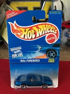 Vintage 1995 Hot Wheels 80's FIREBIRD 15961 Collector#462 Blue w/Lace spoke 170 - Picture 1 of 10