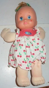VINTAGE 1989 MATTEL MAGIC NURSERY BABY DOLL Original Clothes Unisex Used Toy 12" - Picture 1 of 11