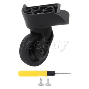 Left Luggage Mute Wheels Black W237 for Repair and Replacement Hard Casters - Picture 1 of 8