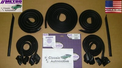 69-72 Chevelle Door Roof Rail Trunk Quarter Weatherstrip 2dr HT Seals METRO USA - Image 1 of 4