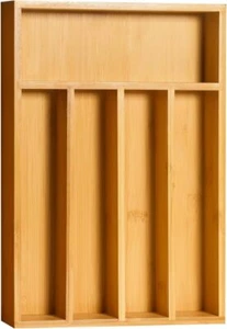 Utopia Kitchen Silverware Organizer, Bamboo Utensil Drawer Organizer for Cutlery - Picture 1 of 3