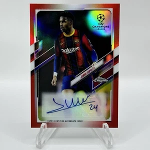 Topps 2020-21 cromo UEFA Champions League JUNIOR FIRPO rojo automático/10 - Barça - Imagen 1 de 4