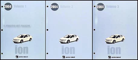 Saturn Ion Shop 2004 manual conjunto de 3 volúmenes OEM libro de servicio de reparación distribuidor original Foto 1 de 2