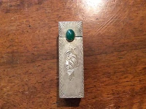 PORTAROSSETTO argento 1920 SILVER LIPSTICK WITH MIRROR ITALY - Foto 1 di 6