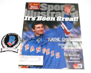 WAYNE GRETZKY SIGNED SPORTS ILLUSTRATED THE GREAT ONE MAGAZINE RANGERS BECKETT - Picture 1 of 5