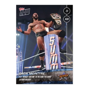 DREW McINTYRE DEFEATS RANDY ORTON 2020 TOPPS NOW WWE #43 SUMMERSLAM - Picture 1 of 1