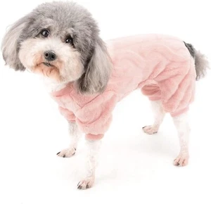 Small Puppy Dog Hoodie Jumper Pullover Pet Outfit Size M Back Length 9.5" Pink - Picture 1 of 7