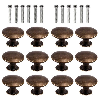 12x Schubladenknöpfe Möbelknöpfe Schubladengriffe Vintage Antik Messing Set - Bild 1 von 4