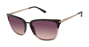 Gwen Stefani L.A.M.B. Gafas de sol LA566 con montura negra y rubor/lentes degradadas rosas - Imagen 1 de 3