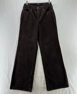 Cleo + Wolf Jeans Womens 25 x 32 High Rise Loose Corduroy Stretch Cotton Brown - Picture 1 of 11