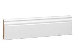 Hamburger Leiste Berliner Profil MDF direktlackiert Weiße Fußleiste 58mm - 145mm - Bild 1 von 19