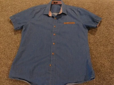 Coofandy MEns Shirt Medium Blue Soft denim button up - Image 1 of 4