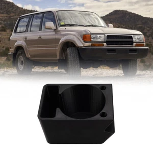 For Toyota Landcruiser 80 Series Square Insert Cup Holder-Black - Picture 1 of 7