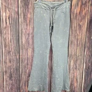 Lauren Moshi gray tie dyed flared sweatpants with strings size medium - Picture 1 of 8