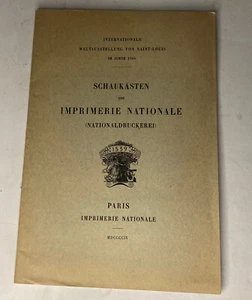 Schaukasten der Imprimerie Nationale"" 1904 Programm in deutscher Sprache - Bild 1 von 1
