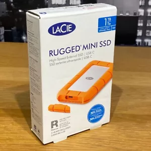 Lacie 1TB SSD Mobiles Laufwerk Sicher USB-C Hochleistungs Extern Windows Mac - Bild 1 von 16