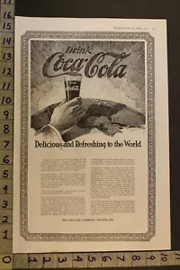 1920 LEBENSMITTEL SODA POP COCA-COLA ERFRISCHUNGSGETRÄNK ATLANTA INTERNATIONAL TRADE WORLD ADTO45 - Bild 1 von 1