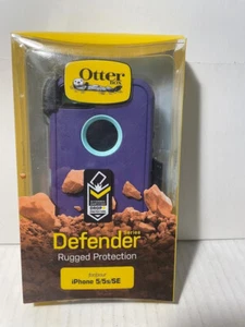 OTTERBOX Defender Series Case for iPhone 5/5s/SE w/Holster Purple/Lt Blue NIB - Picture 1 of 8