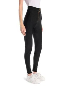 NWT Womens Versace Black Moto Leggings Spandex Sz 40 IT Gold Medusa - Picture 1 of 16