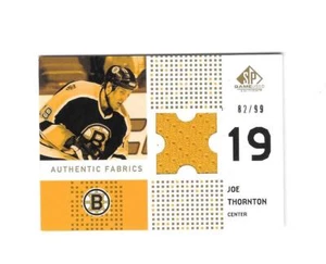 2002-03 SP Game Used Authentic Fabrics Joe Thornton 82/99 - Picture 1 of 2