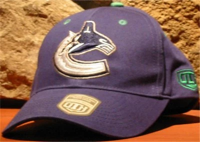 NHL VANCOUVER CANUCKS Old Time Hockey Gorra de Pelota Ajustable Sombrero Azul Orca Logo Foto 1 de 4