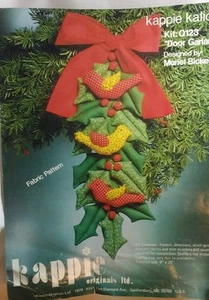 Christmas Calico Door Garland Kappie Kalico Kit Q123 Started kit ( see photos) - Picture 1 of 6